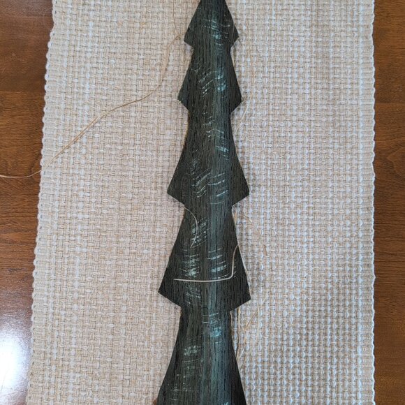 Wood & Metal 18" Tabletop Pine Tree With Star Decoration - Picture 5 of 6